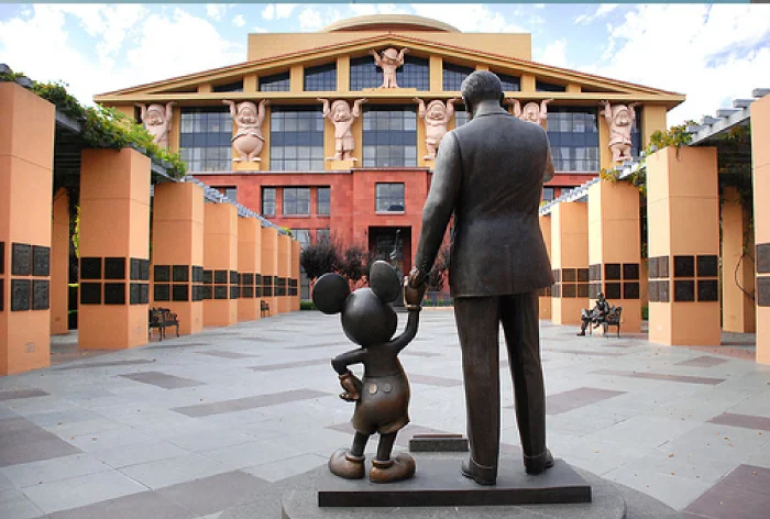 Walt Disney and Mickey Mouse statue